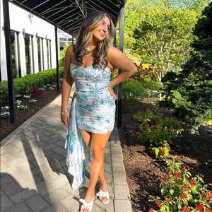 Katie May Chasing Dawn Gown in Blue Garden Size Large